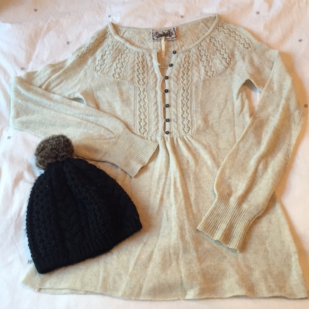 Free People Bell Sleeve Sweater